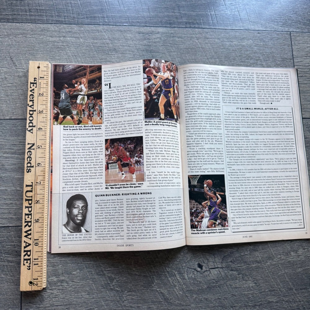 Inside Sports June 1992 Magazine USA Olympic Basketball Dream Team Cover Jordan - Picture 3 of 9